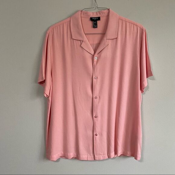 Forever 21 Cuban Collar Dusty Pink Shirt - Picture 4 of 9